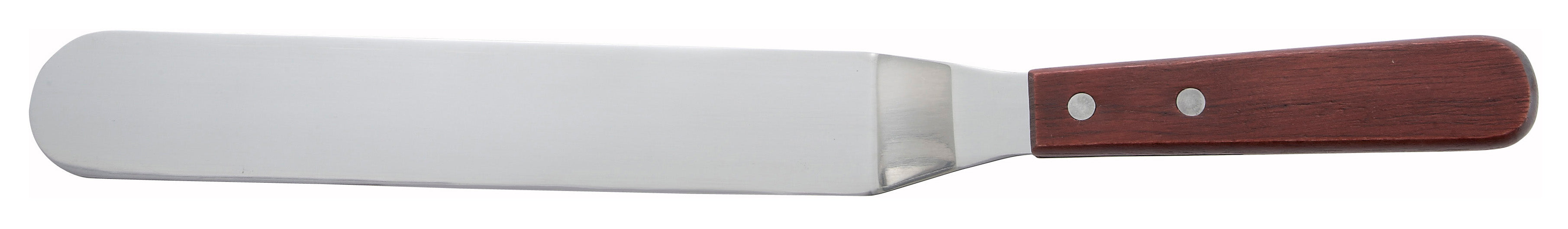 Winco TOS-9 – Offset Spatula, 8.5", Stainless Steel Blade, Wood Handle