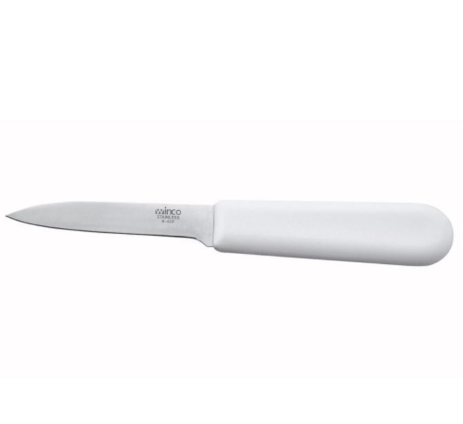 Winco K-40P - 3" Paring Knife, White Handle