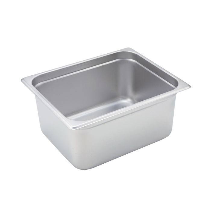 Browne 5781206 – Steam Pan, Half Size, 6" Deep, Stainless Steel