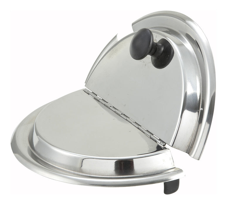 Winco INSH-7 - Hinged Inset Cover, Fits 7 qt Inset Pan, Stainless Steel