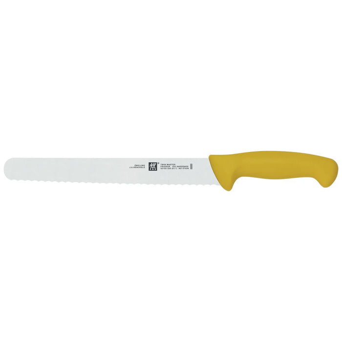 Zwilling 1022618 - Twin Master 9.5" Serrated Carving Knife, Yellow Handle
