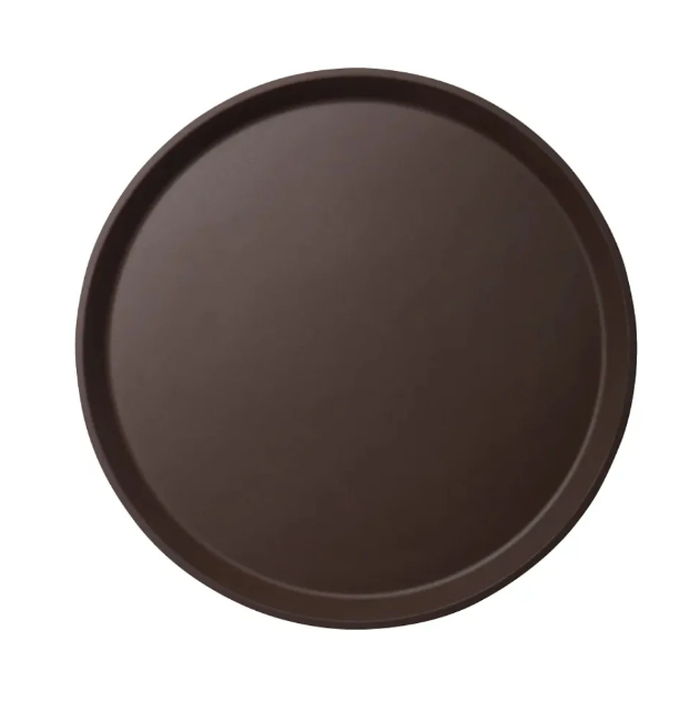 Cambro 1400CT138 - Camtread Round Serving Tray, 14", Non-Skid, Brown