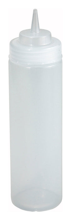 Winco PSW-12 - Wide Mouth Squeeze Bottle, 12 oz, Clear, Pack of 6