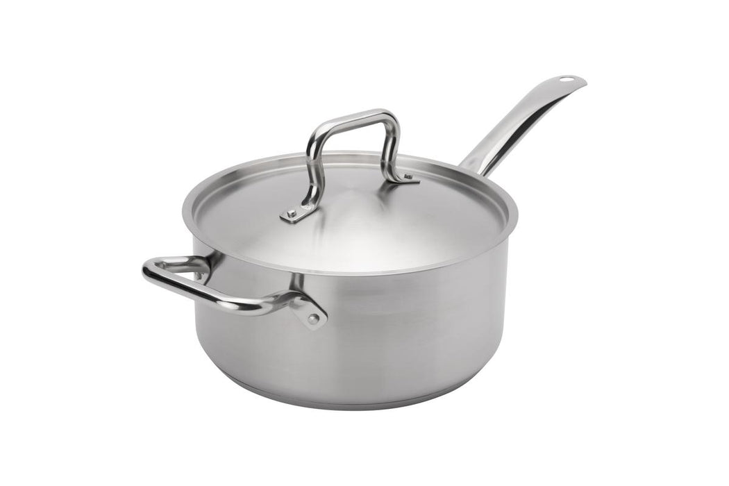 Browne 5734035 - Elements Sauce Pan 5.3qt W/Lid, Stainless Steel