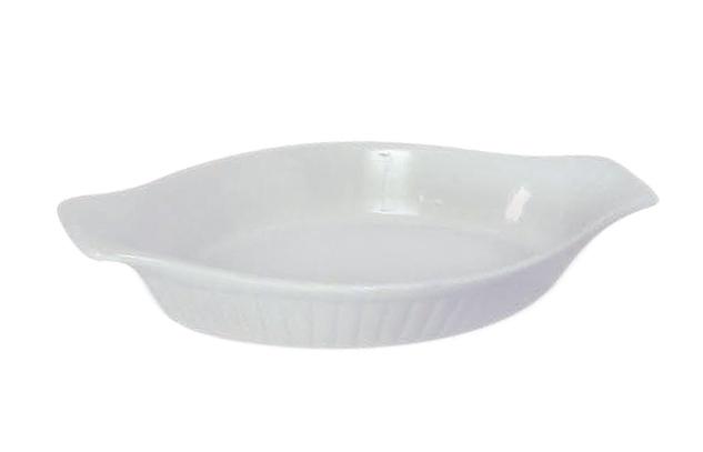 Browne 564011AU – Gratin / Lasagna Dish, 8 oz, Ceramic, White