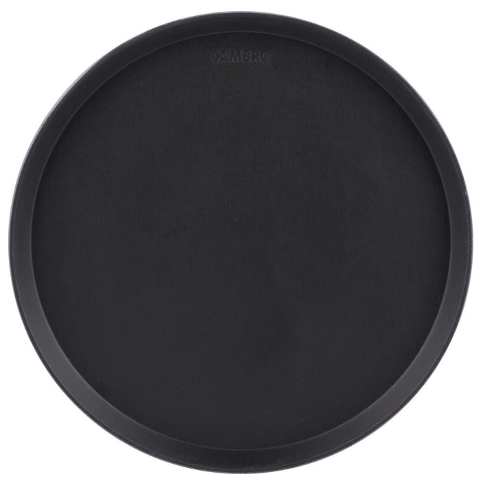 Cambro 1600CT110 - Camtread Round Serving Tray, 16", Non-Skid, Black