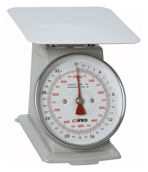 Winco SCAL-62 - Portion Scale, 2 lb x 1/4 oz / 1 kg x 5 g, 6.5" Dial, Mechanical