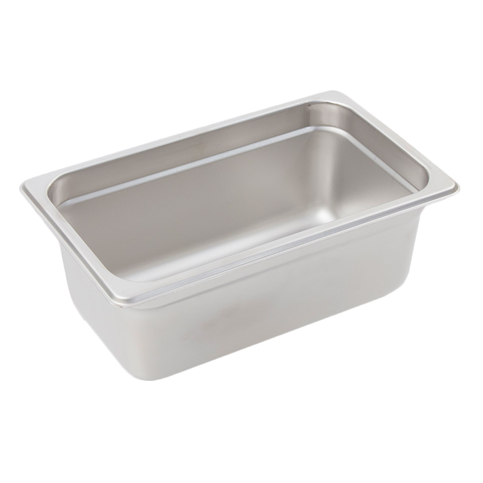 Browne 5781404 – Steam Pan, 1/4 Size, 4" Deep, Stainless Steel