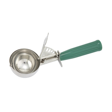 Winco ICD-12 -  #12 Disher, 3.25 oz, Green Handle
