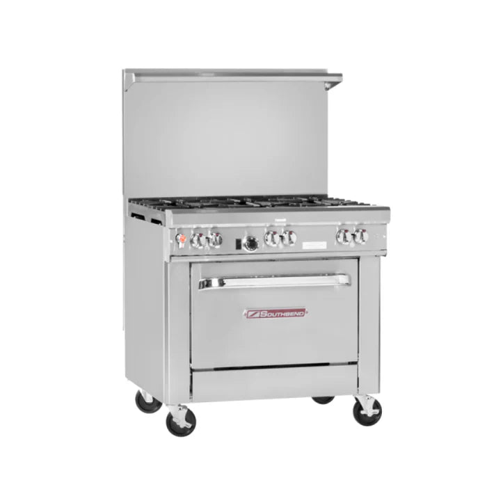 Southbend 4362D - Ultimate 36" Range, 6 Burners Wavy Grates & Oven, Natural Gas