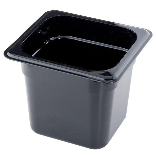 Cambro 66CW110 - Camwear Food Pan, 1/6 Size, 6" Deep, Black