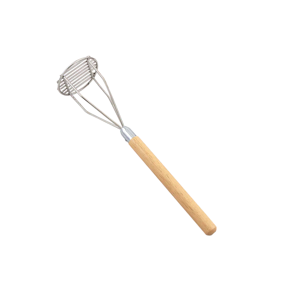 Browne 575441 – Round Potato Masher 4.5" Diameter, 18" Handle, Stainless Steel