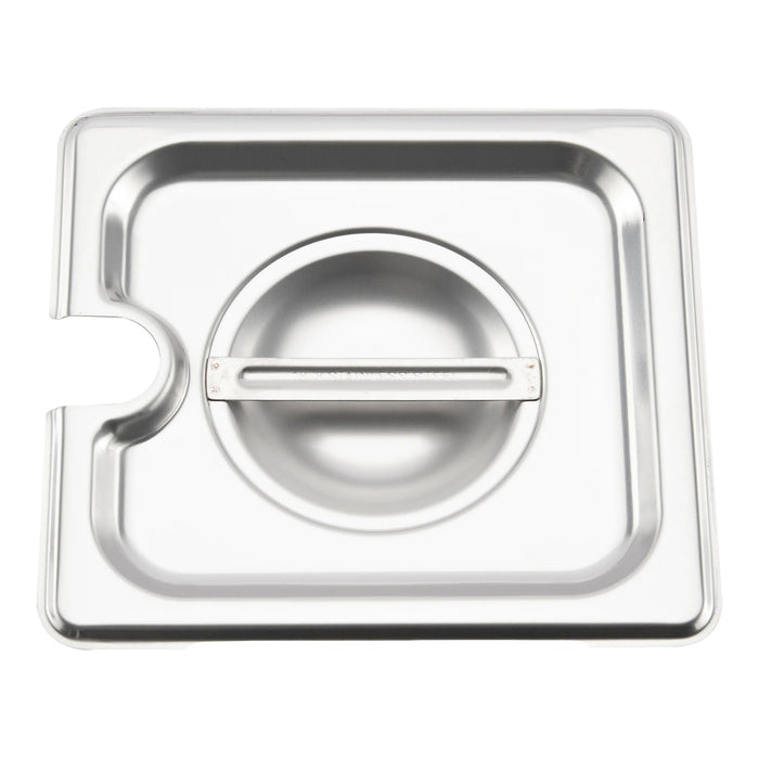 Browne 575569 – Steam Pan Cover, 1/6 Size, Notched, Stainless Steel