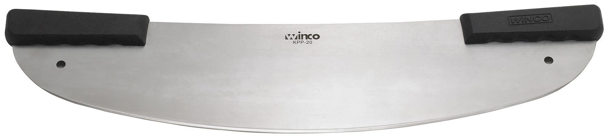 Winco KPP-20 - Pizza Knife, 20", Rocker Style, Double Handle, Stainless Steel