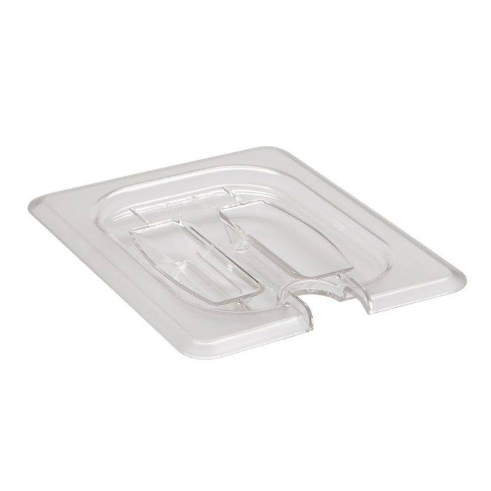 Cambro 80CWCHN135 - Camwear Notched Lid w/ Handle, 1/8 Size, Clear