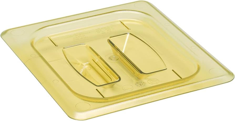 Cambro 60HPCH150 - High Heat Food Pan Cover with Handle, 1/6 Size, Amber