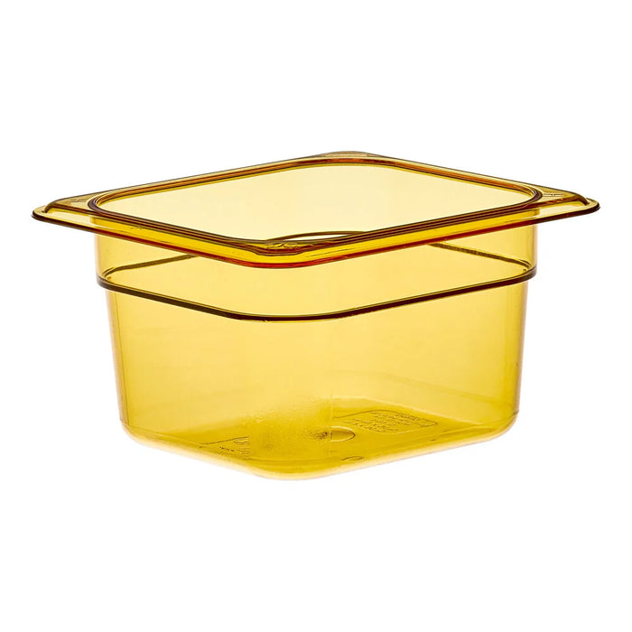 Cambro 64HP150 - H-Pan High Heat Food Pan, 1/6 Size, 4" Deep, Amber