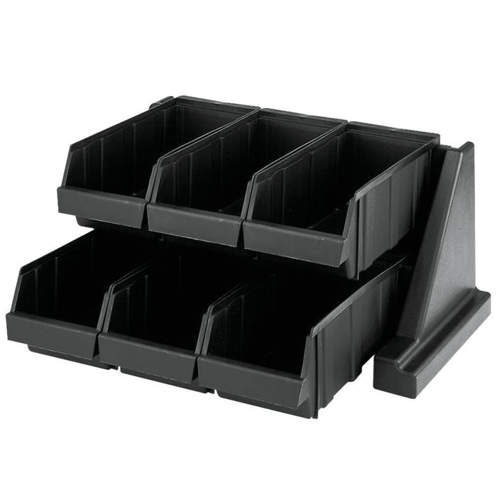 Cambro 6RS6110 - Versa Organizer, Condiment Rack, 6 Bins, Black