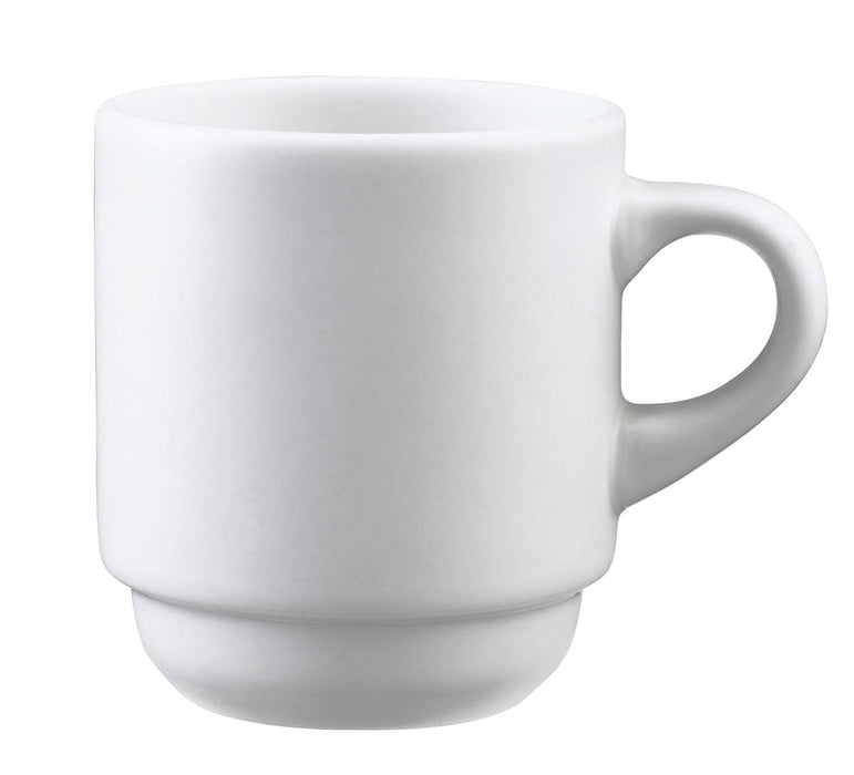 Browne 563975 – Espresso Cup, 3 oz, Stackable, Ceramic, White