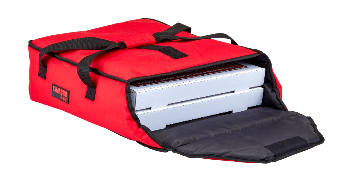Cambro GBP216521 - GoBag Insulated Pizza Delivery Bag, 16 1/2" x 18", Red