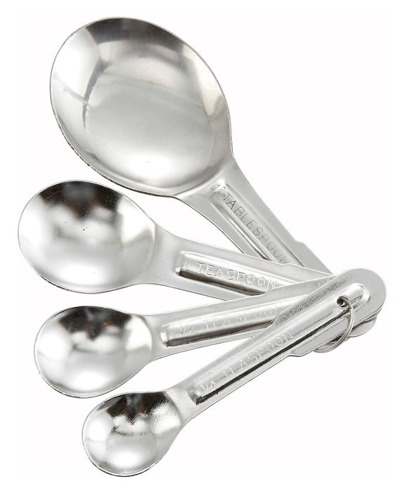 Winco MSP-4P - Measuring Spoon Set, 4-Piece, Stainless Steel