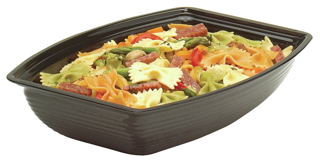 Cambro RSB1014CW110 - Camwear Rectangular Ribbed Bowl, 5 Qt, Black