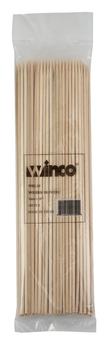 Winco WSK-10 - Skewer, 10", Bamboo, Pack of 100