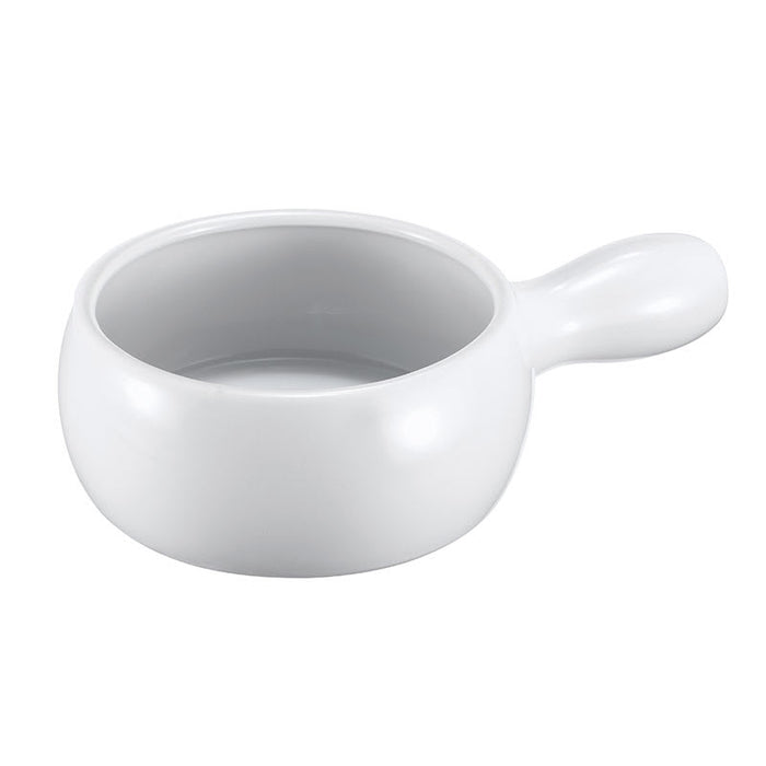 Browne 744053W – Onion Soup Bowl, 16 oz, with Handle, White Ceramic