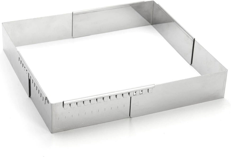 De Buyer 77301316 – Pastry Adjustable Frame 16x16x5cm to 30x30x5cm, S/S