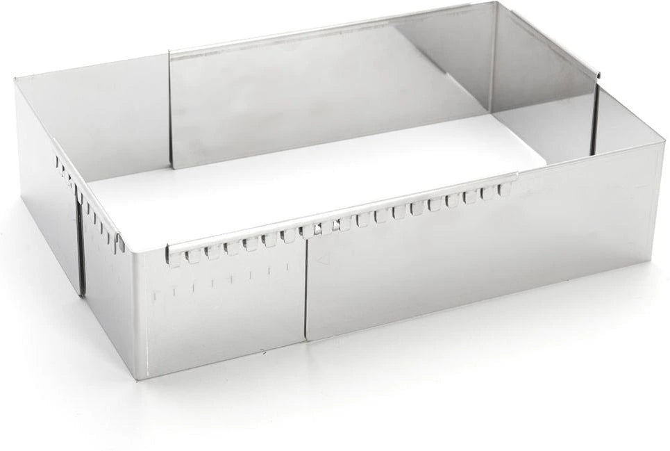 De Buyer 77301321 – Pastry Adjustable Frame, 21.5x11.5x7.5cm to 40x21x7.5cm, S/S