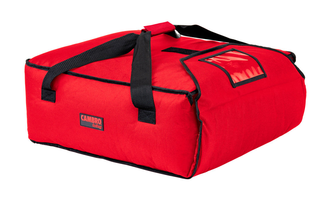 Cambro GBP318521 - GoBag Insulated Pizza Delivery Bag, 17 1/2" × 20", Red