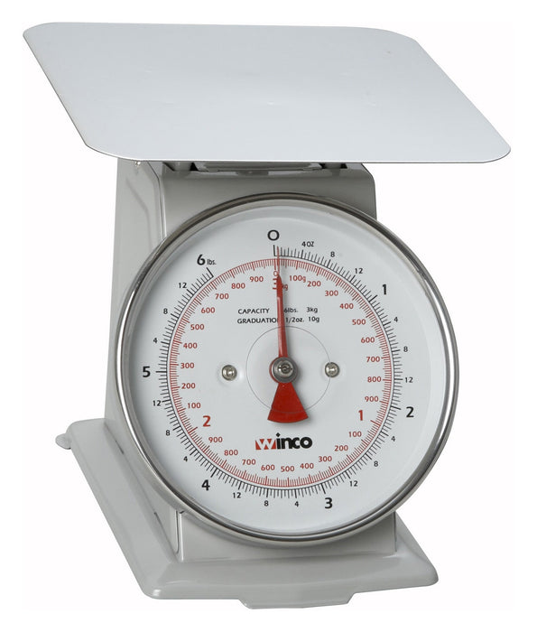 Winco SCAL-66 - Portion Scale, 6 lb x 0.5 oz / 3 kg x 10 g
