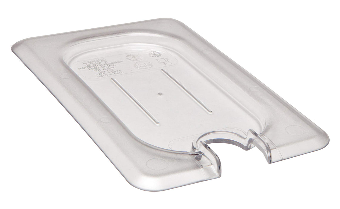 Cambro 90CWCN135 - Camwear Notched Lid, 1/9 Size, Clear