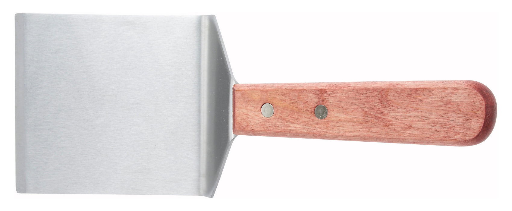 Winco TN46 – Turner, 4" x 3.75" Blade, Offset, Wooden Handle, Stainless
