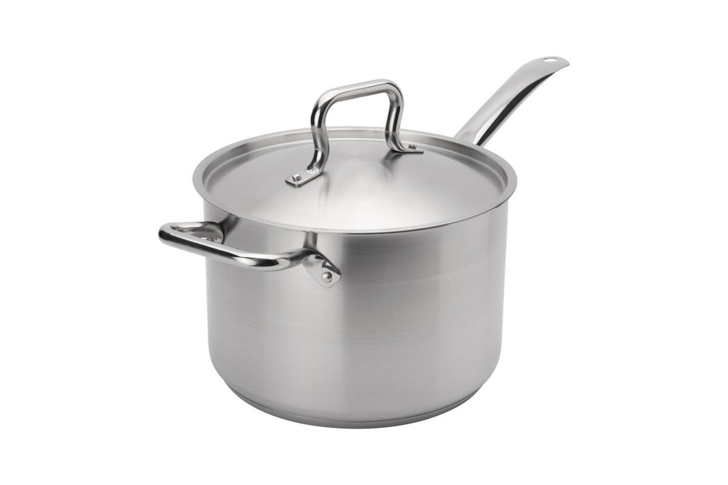 Browne 5734037 - Elements Sauce Pan 7.6qt W/Lid, Stainless Steel