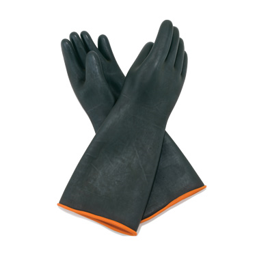 Winco NLGH-18 - Heavy Duty Latex Gloves, 11" x 19"