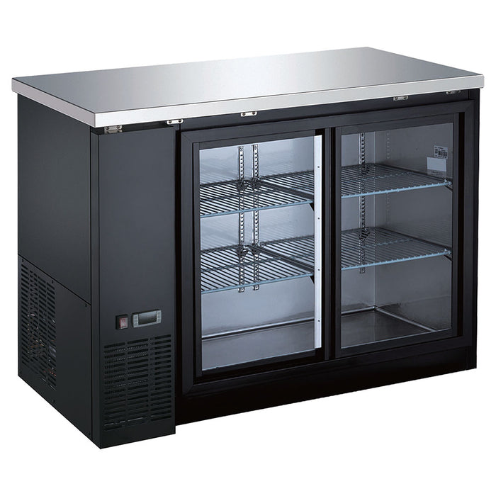 EFI CBBGDS2-48CC - 48" 2 Glass Sliding Door Back Bar Cabinet Refrigerator
