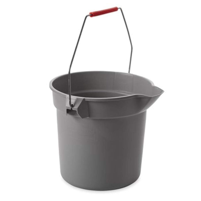 Rubbermaid FG261400GRAY - Bucket, 14 Qt, Round, 12" Diameter, Gray