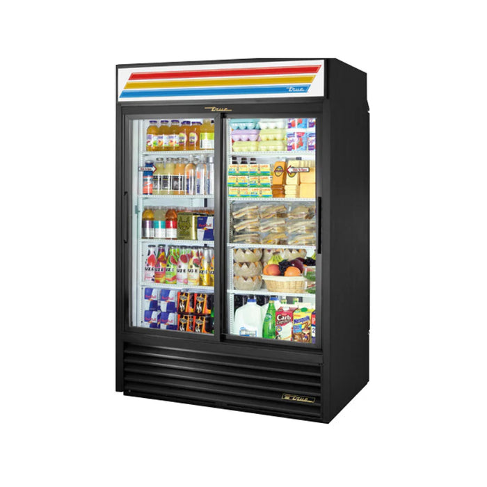 True GDM-47RL-HC-LD - Refrigerated 2 Glass Sliding Door Pass Thru Merchandiser