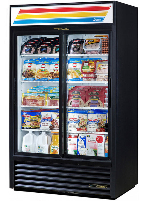 True GDM-41-HC-LD - 47" 2 Sliding Glass Doors Merchandiser Refrigerator White