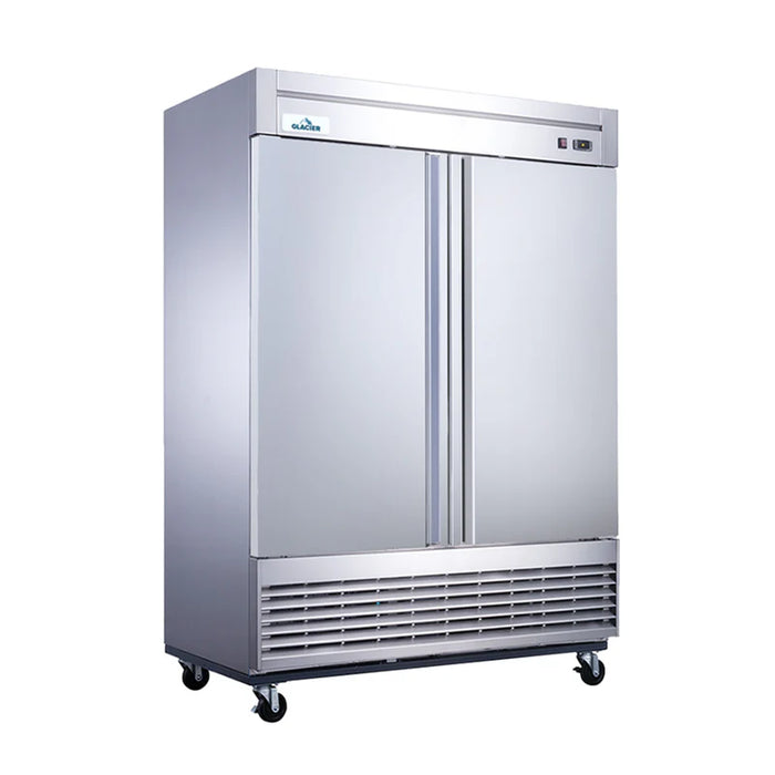 Glacier GR-2 - 55" 2 Solid Door Reach-In Refrigerator
