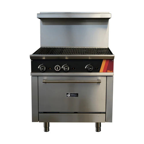 EFI HRG36-36CH-N - 36" Charbroiler Range w/ Standard Oven, Natural Gas