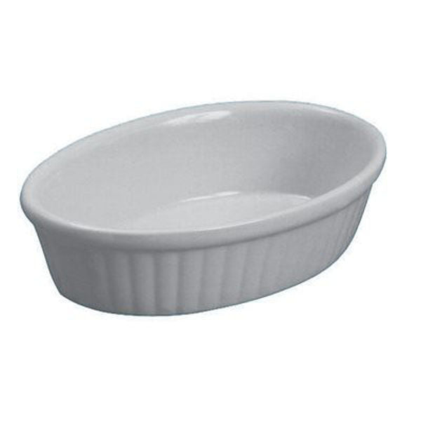 Magnum MAG4004 - Baking Dish, 9 oz, Oval, Ceramic, White