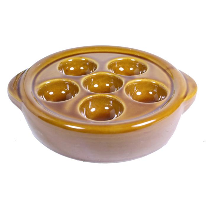 Magnum MAG7992 - Snail Plate, 6 Hole, Brown, Ceramic