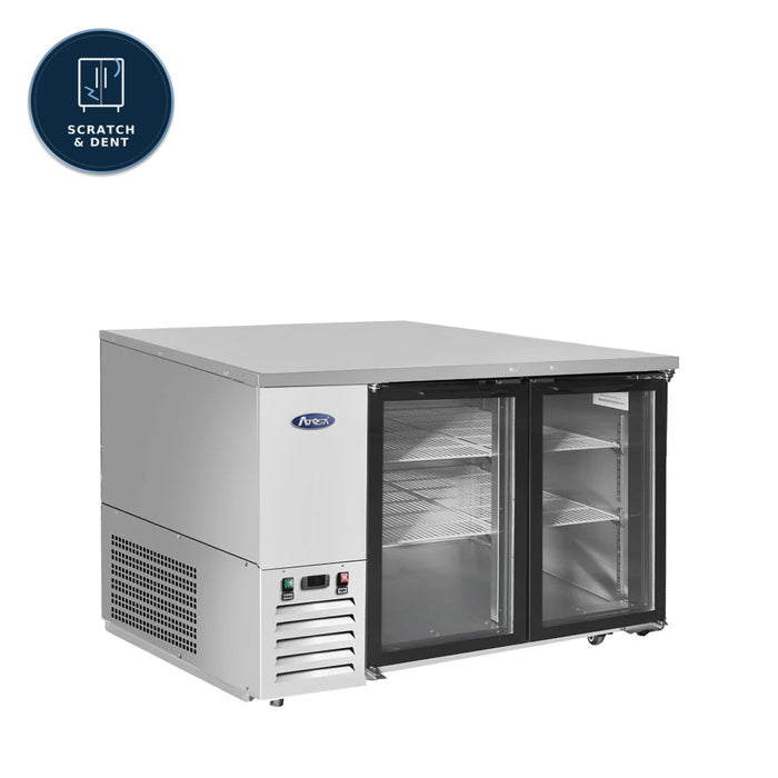 Atosa MBB48GGR - 48" 2 Glass Door Stainless Back Bar Cooler S&D