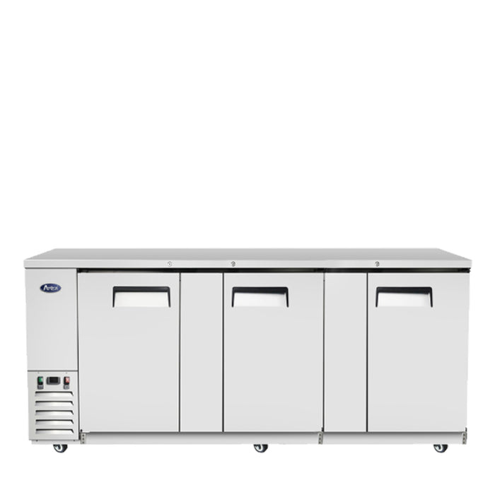 Atosa MBB90GR - 90" 3 Solid Door Stainless Steel Back Bar Cooler