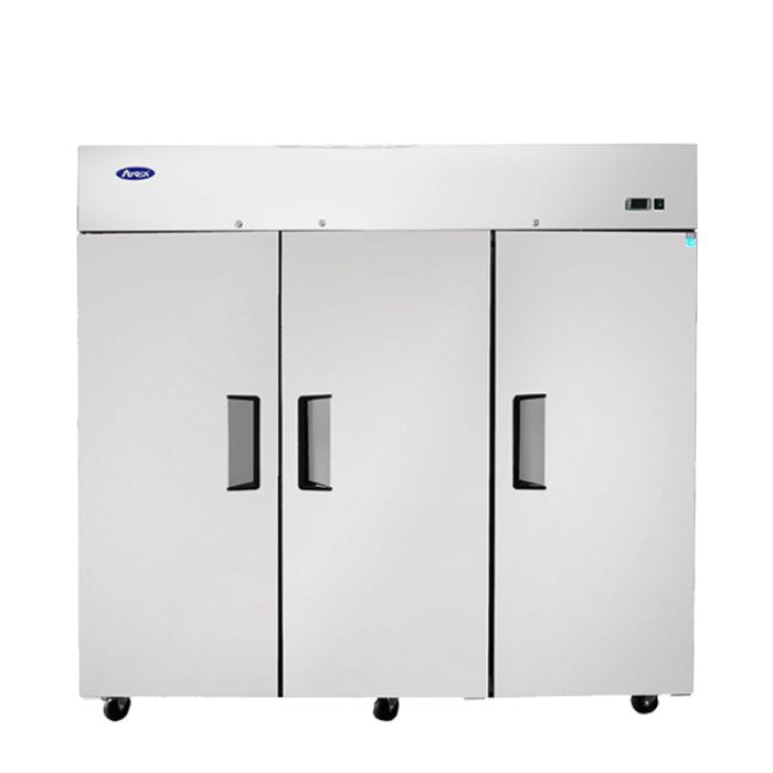 Atosa MBF8003GR - 78" 3 Solid Door Reach-In Freezer