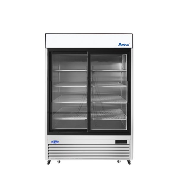 Atosa MCF8709GR - 54" 2 Sliding Glass Door Merchandiser Refrigerator Stainless