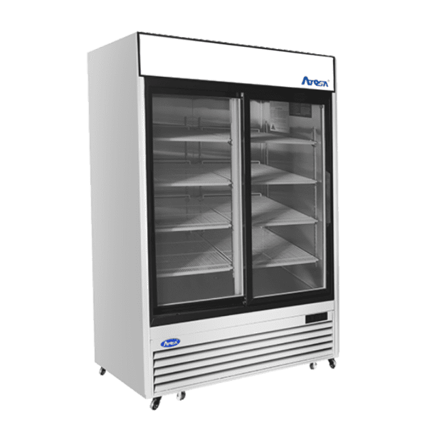 Atosa MCF8709GR - 54" 2 Sliding Glass Door Merchandiser Refrigerator Stainless
