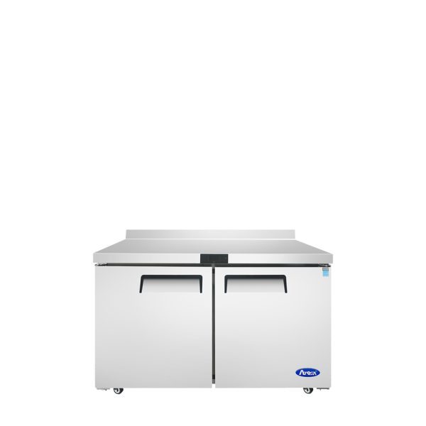 Atosa MGF8409GR - 48" 2 Solid Door Worktop Refrigerator w/ Backsplash